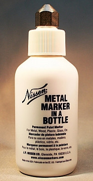 Nissen MBGNB Green Metal Marker In A Bottle, 3/16" Point Size, 12/Pk