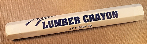 Nissen LUWH White Lumber Crayon, 12/Pk