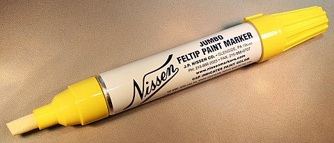 Nissen FPYEJ Yellow Jumbo Feltip Paint Marker
