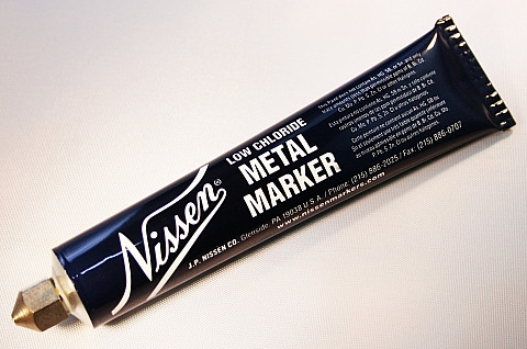 Nissen LCYEF Yellow Low Chloride Metal Markers Point Size:5/64"