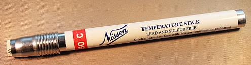 Nissen T122 Temperature Indicating Sticks, 122 Deg F (50 Deg C), 12/Pk