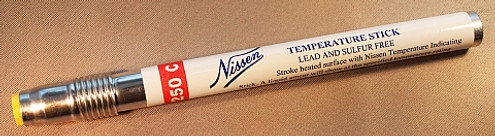 Nissen T482 Temperature Indicating Sticks, 482 Deg F (250 Deg C)
