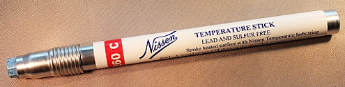 Nissen T500 Temperature Indicating Sticks, 500 Deg F (260 Deg C)