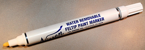Nissen WRFPWH White Water Removable Feltip Paint Marker, 12/Pk