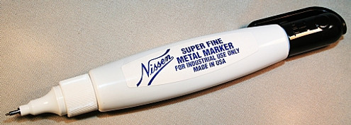 Nissen SFBK Black Super Fine Metal Markers, 48/Case