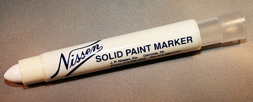 Nissen SPWHS White Solid Paint Markers, 48/Case