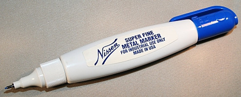 Nissen SFBU Blue Super Fine Metal Markers, 12/Pk