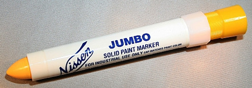 Nissen SPYEJ Yellow Jumbo Solid Paint Markers, 12/Pk