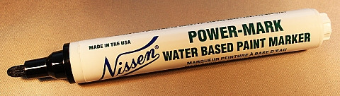 Nissen WBBK Black Acrylic Feltip Paint Marker, 48/Case