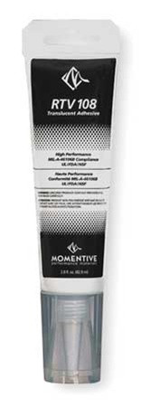 GENERAL ELECTRIC RTV108 Silicone, Clear, 2.8 Oz