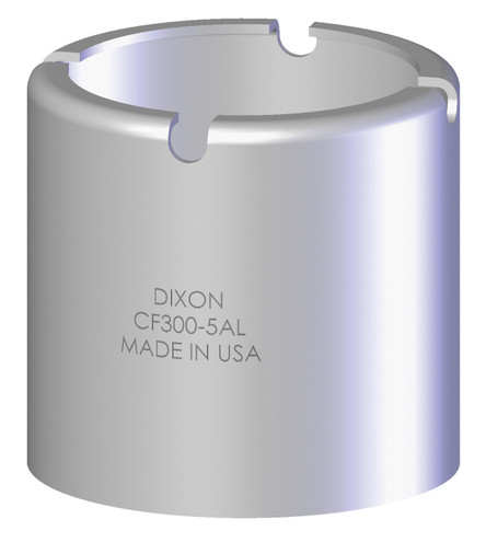 Dixon CF400-13SS 4" ID 304SS Crimp Style Ferrule 5.063" ID, 4-61/64" to 5" OD