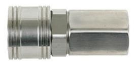 Legacy A68619-T SS Hi Flow Coupler, 1/2" Body, 3/8" FNPT, bagged, tray