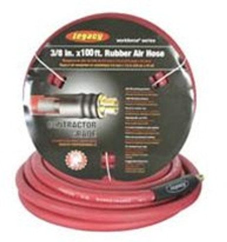 Legacy HRE38100RD2 Workforce? 3/8" x 100' rubber air hose,1/4" ends