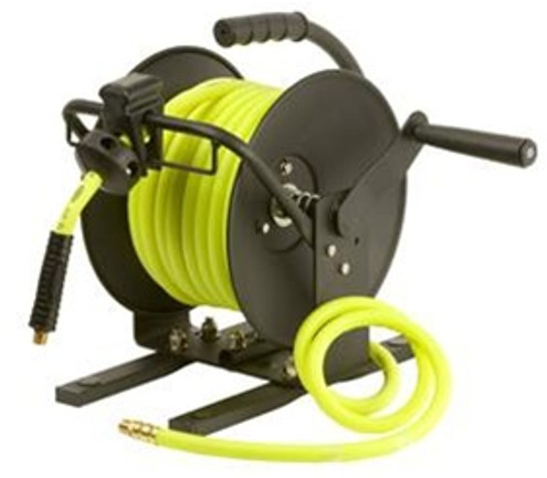 Legacy L8651FZ 3/8x50'portable air reel,manual layer guide Flexzilla? hose