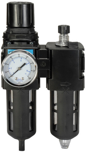 Dixon D18-04M 1/2" Combo Unit w/Manual Drain Transparent Bowl & Guard (150 SCFM)
