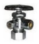 Legend Valve 114-402 3/8"F X 3/8"OD X 3/8"OD T-587 Multi-Turn Dual Outlet Valve