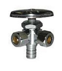 Legend Valve 114-406 1/2" Pex x 3/8" OD X 3/8" OD T-587P Dual Outlet Valve