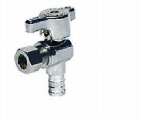 Legend Valve 114-609 1/2" Pex x 3/8" OD T-595 Chrome 1/4 Turn Angle Valve