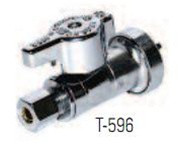 Legend Valve 114-913 1/2" CTS X 3/8" OD T596 1/4 Turn Push-Fit CP Supply Stop, Straight Valve