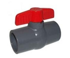 Legend Valve 201-433 1/2" S-602 Grey PVC Ball Valve, Solvent, NSF