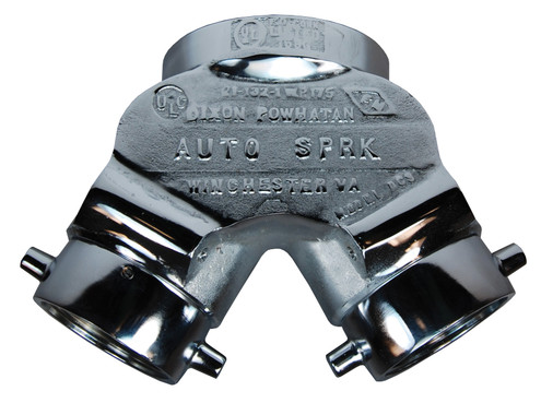 Dixon DCS4025F-C STRAIGHT 4 FNPT X 2-1/2 FNST DBL CLAPPER SIAMESE - POL/CHROME BR