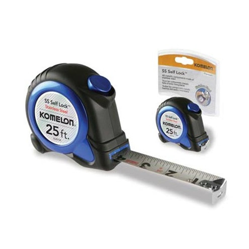 Komelon SLSS125 Stainless Steel Self Lock 1" X 25 Ft tape measure