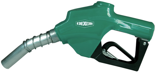 Dixon DFN100SF 1" NPT Inlet Diesel Hi-Flow Nozzle 1-3/16" Outlet, Green w/Trigger