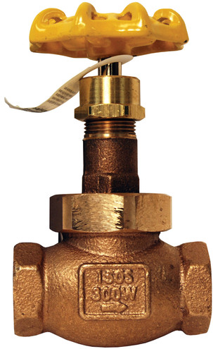 Dixon DGLBV125 1-1/4" FNPT Domestic Globe Valve Brass w/Malleable Iron Hand Wheel