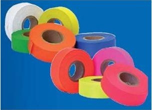 Cortina 03-10-102-28 Flagging Tape 1-3/16" x 300' Yellow/White Striped