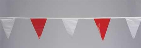 Cortina 03-401-60 Pennant Vinyl 60' Red / White