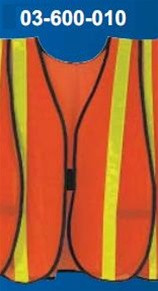 Cortina 03-600-010L/XL Vest, All Purpose, mesh, orange w/ 1-3/8" Lime Refl. L/XL