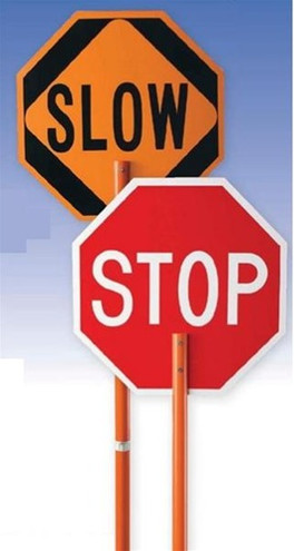 Cortina 03-827 Paddle, Stop/Slow Plastic 24" Silk-Screened