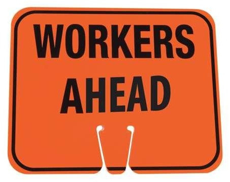 Cortina 03-550-WAH EZ-IMS - Workers Ahead (black on orange)
