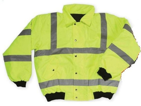Cortina 03-610-BJLXL Bomber Jacket, Class 3, Lime, XL