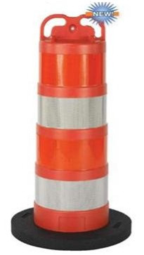 Cortina 03755-24HI Orange Wide Body Delineator Only w/ 2 ea. 4" HI Stripes