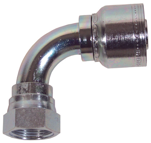 Dixon FJC90-06-06 Nominal Smooth Bore 90 Deg Fem JIC for -6 PTFE Hose (CS) 3/8" Thd