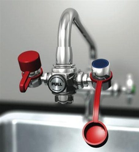EyeSafe Faucet-Mounted Eyewash, Adjustable Aerated Outlet Heads