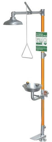 Safety Station with Eyewash, Hand and Foot Control, All-Stainless Steel