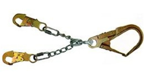 Chain rebar assembly with #3129 hook, with swivel, 18" long