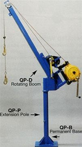 Davit boom, 360 degree rotation with position lock