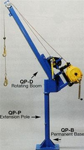 Extension pole for attachment to QP-B permanent mount base