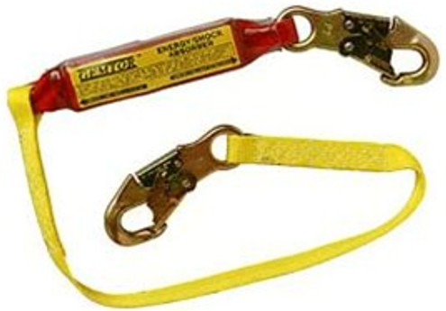 Lanyard, Energy Absorbing, #3155 on one end, other end sewn to harness, 3' (+/- 0.65 per ft)