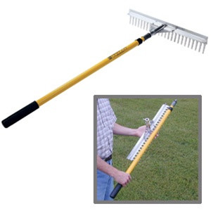 Midwest Rake 12502 30" Baserunner, 39"-70" Telescopic Fiberglass Handle