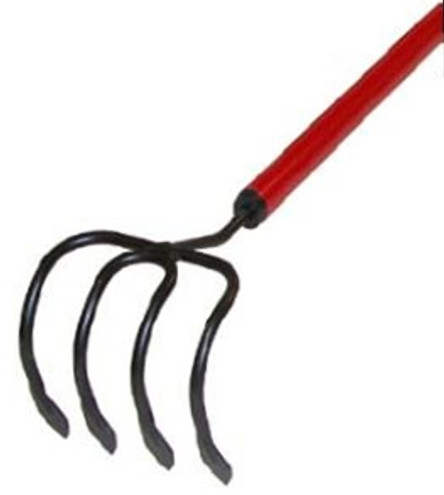 Midwest Rake 42685 4-Prong Claw Cultivator, 60" Red AH