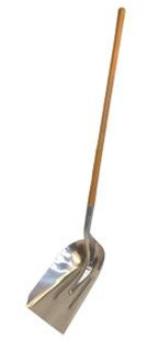 Midwest Rake 49061 #10 Aluminum Scoop, 48" Wood Handle