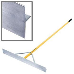 Midwest Rake 50039 36" Straight Standard Lute/Rake, 82" Yellow AH, Wrap Bracing