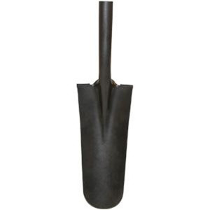 Midwest Rake 49557 BULLHEAD Hollow Back 14" Drain Spade, 40" Gray Extended D-Grip FH
