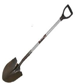 Midwest Rake 49561 BULLHEAD Hollow Back Round Point Shovel, 40" Gray Extended D-Grip FH