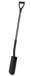 Midwest Rake 49567 BULLHEAD Closed Back 14" Drain Spade, 40" Gray Extended D-Grip FH
