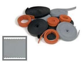 Midwest Rake 79510 25' Roll EPDM (Gray) 1/8" Notch Rubber